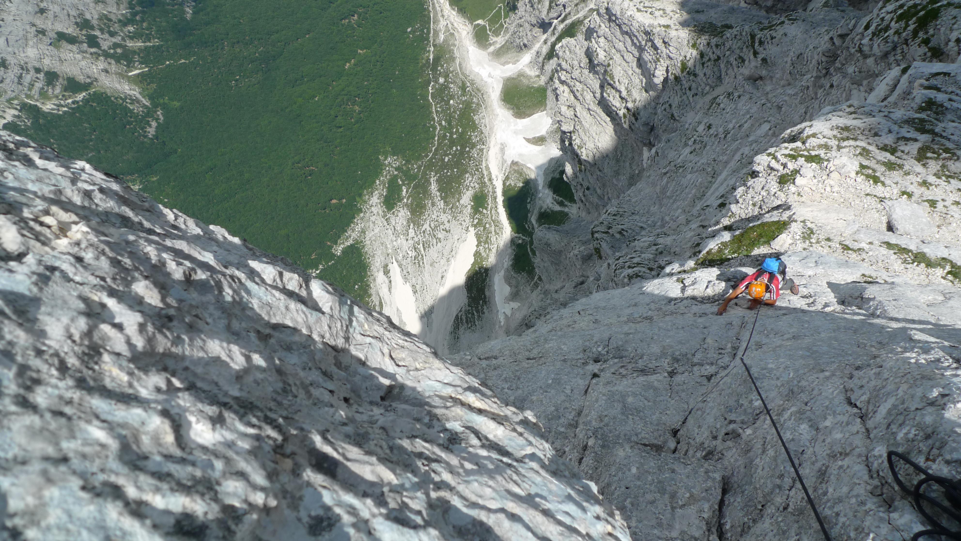 Skalaška route Triglav N wall Severna stena plezanje